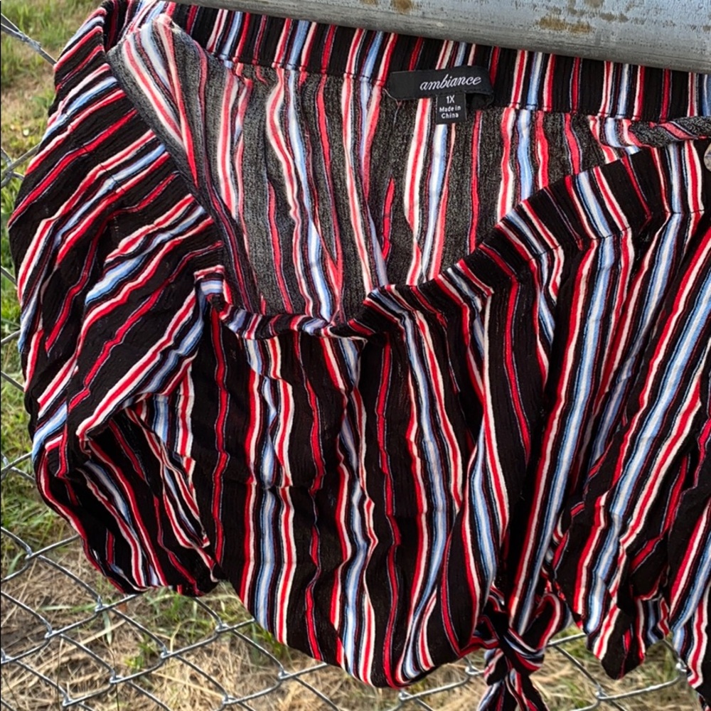 Cropped off the shoulder top